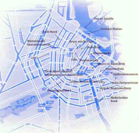 Kaart centrum Amsterdam